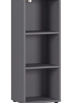 Aktenregal ISORNO 45 x 120 cm Graphitgrau/ Eiche