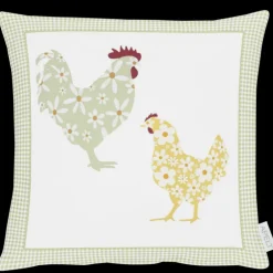 APELT Kissenhülle HAHN & HUHN 40x40cm mehrfarbig