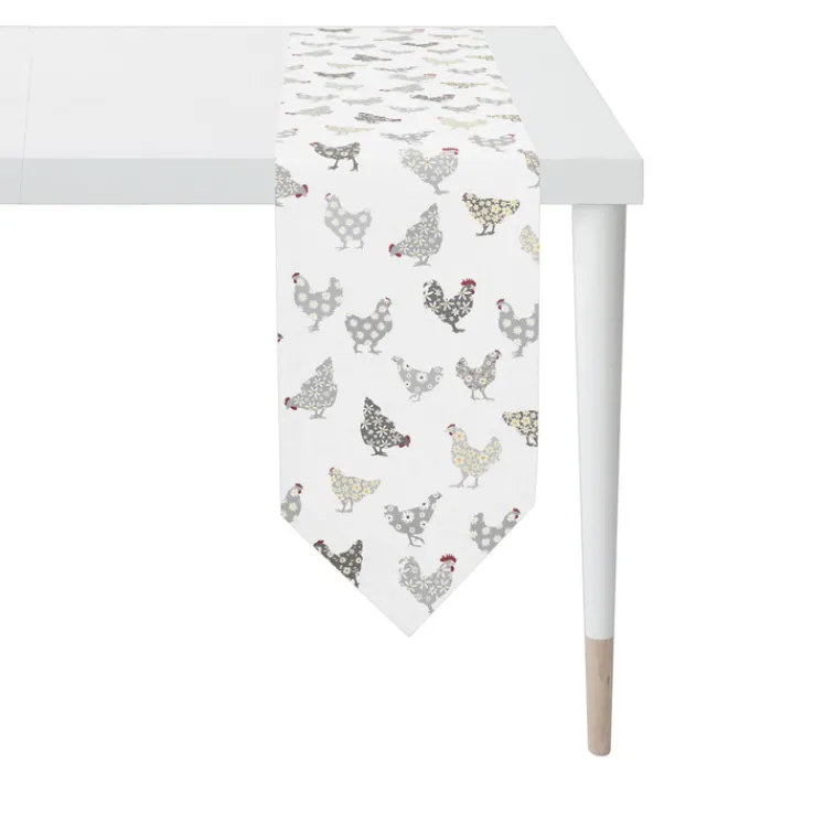 APELT Tischband HÜHNER ALL-OVER 25x175cm mehrfarbig