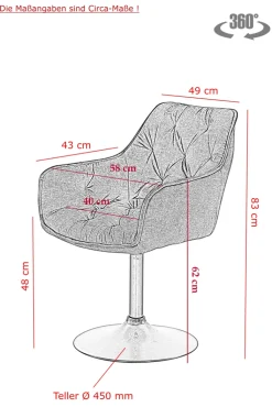 Armlehnstuhl BRITE grau/schwarz