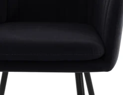Armlehnstuhl MILA I 2er Set Samtvelour schwarz