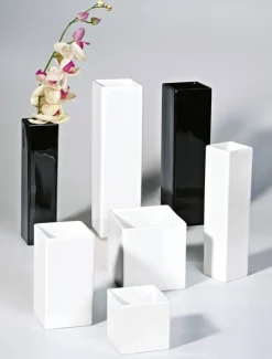 ASA Vase QUADRO 16 cm Keramik weiß