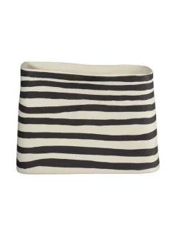 ASA Vase RAYU rechteckig 17 cm naturfarbig gestreift