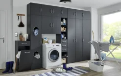 QUARTIER Aufsatzschrank MULTIRAUMKONZEPT 40 x 40 x 40 cm graphitfarben