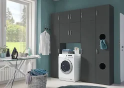 QUARTIER Aufsatzschrank MULTIRAUMKONZEPT 40 x 40 x 40 cm graphitfarben