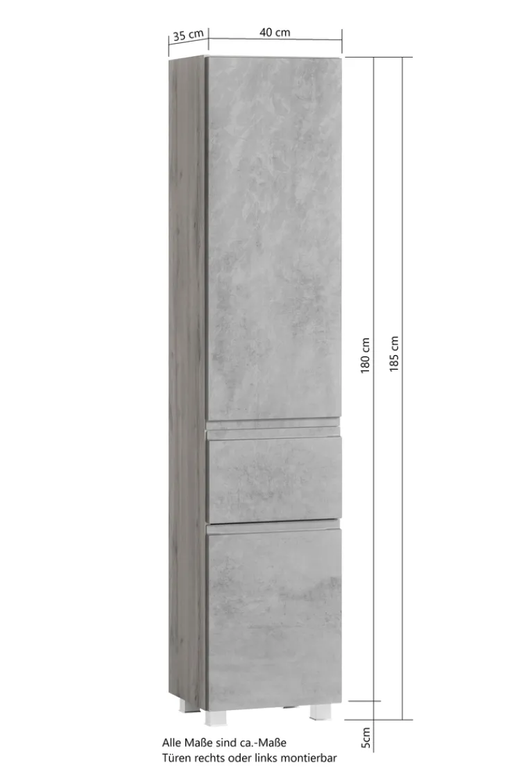 Bad-Hochschrank GENT grau