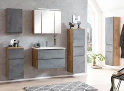 Bad-Midischrank GENT hellgrau/braun 40cm