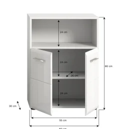 QUARTIER Bad-Midischrank LOGAN weiß