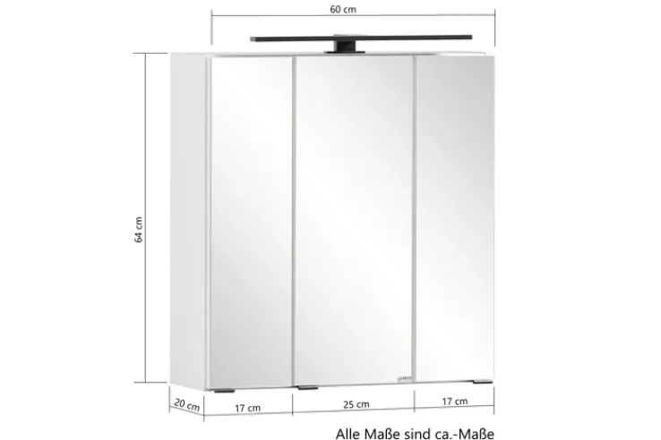 Bad-Spiegelschrank LÜTTICH beige 60cm