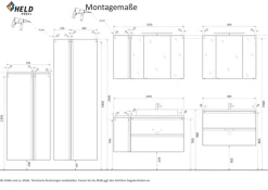 Bad-Unterschrank GENT weiß/braun 65cm