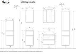 Bad-Unterschrank GENT weiß/braun 65cm