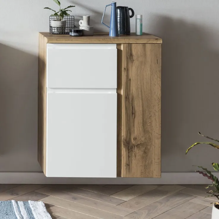 Bad-Unterschrank GENT weiß/braun 65cm