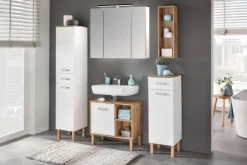 Bad-Waschbeckenunterschrank ALINA braun/weiß