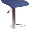 Barhocker AMATI ST-M53-X Edelstahl /Lederlook blau