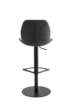 Barhocker MYMARCO Drehgestell schwarz Stoffbezug anthrazitschwarz