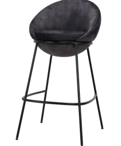 QUARTIER Barstuhl ROUND 52 x 100 cm anthrazit/schwarz