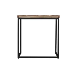 QUARTIER Beistelltisch 2er Set LUANDA Massivholz Akazie natur/schwarz