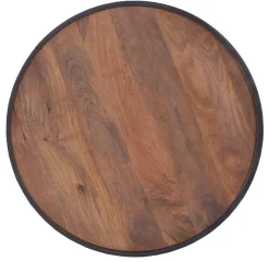 QUARTIER Beistelltisch RORY 80 cm Mango massiv/ schwarz