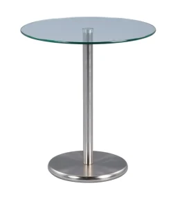 QUARTIER Beistelltisch rund DETROIT Edelstahloptik