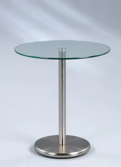 QUARTIER Beistelltisch rund DETROIT Edelstahloptik