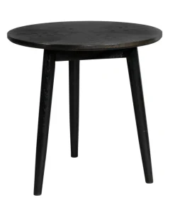 QUARTIER Beistelltisch rund FABIO 50 cm Eiche schwarz