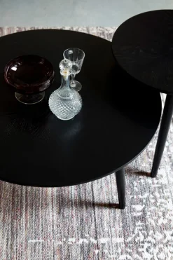 QUARTIER Beistelltisch rund FABIO 50 cm Eiche schwarz