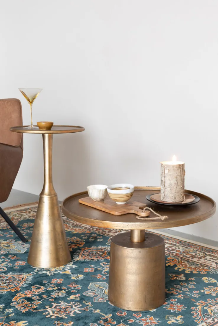 QUARTIER Beistelltisch SERGIO messingfarbig