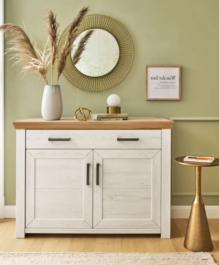 QUARTIER Beistelltisch SERGIO messingfarbig