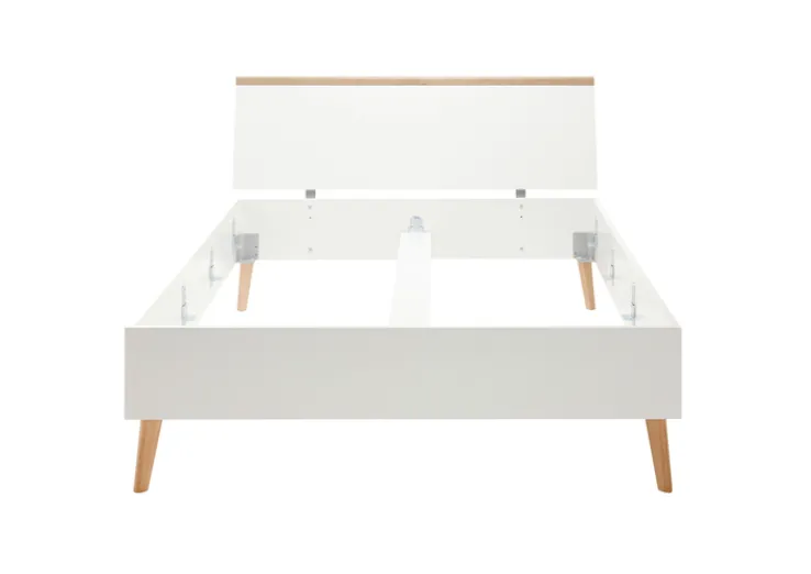 Bett LENA weiß/ braun