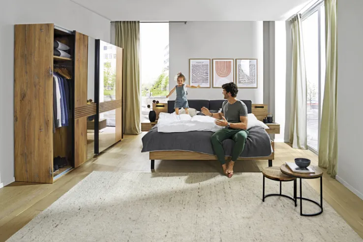 QUARTIER Bettanlage TRATTINO 180 x 200 cm braun/ graphit