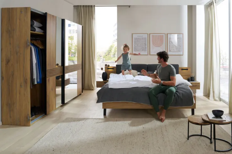 QUARTIER Bettanlage TRATTINO 180 x 200 cm braun/ graphit