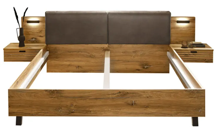 QUARTIER Bettanlage TRATTINO 180 x 200 cm braun/ graphit