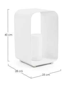 bizzotto Akku LED Tischlampe RIDLEY 45 cm weiß