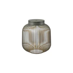 blomus Akku LED Tischlampe Laterne LITO 30 cm granity grey