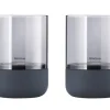 blomus Windlicht CALMA 2er Set 9,5 cm Steel Grau/ Smoke