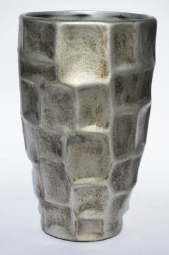 Bodenvase 53 cm altsilberfarbig