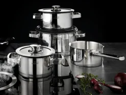 bongusto Topfset 4-teilig Edelstahl silberfarbig