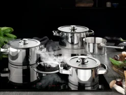 bongusto Topfset 4-teilig Edelstahl silberfarbig