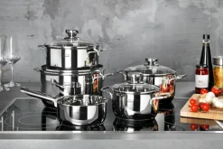 bongusto Topf-Set 5-teilig Edelstahl mit Deckel