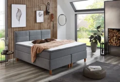 QUARTIER Boxspringbett ARDI 180 x 200 cm grau