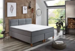 QUARTIER Boxspringbett ARDI 180 x 200 cm grau