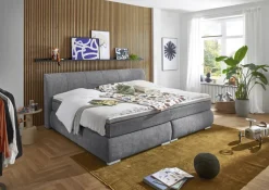 QUARTIER Boxspringbett CODY 240 x 200 cm grau