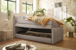 QUARTIER Boxspringbett DARIO 100 x 200 cm grau