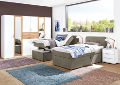 QUARTIER Boxspringbett GABRIOLA 120 x 200 braun-grau