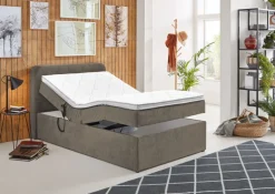 QUARTIER Boxspringbett GABRIOLA 120 x 200 braun-grau