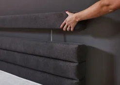 QUARTIER Boxspringbett GIANNI 140 x 200 cm anthrazit
