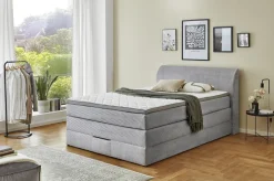 QUARTIER Boxspringbett LUKE 140 x 200 cm grau