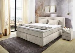 Boxspringbett VALENTINA 180 x 200 cm Braun/ Beige