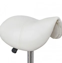 Bürohocker 60 x 60 cm weiß silber