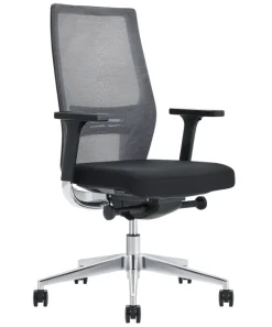 Bürostuhl 62 x 109 x 57 cm schwarz/ alufarben